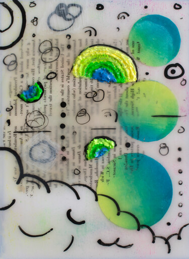 绘画 标题为“Happy Clouds” 由Brittany Ellis, 原创艺术品, 丙烯