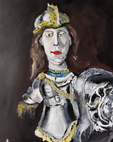 Peinture intitulée "Study of Rembrandt" par Amazeigh Bouzékri, Œuvre d'art originale, Huile