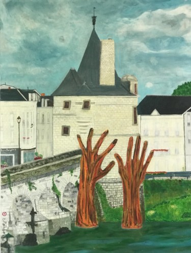 Peinture intitulée "Chatellerault Mystè…" par Eric Pailhassard, Œuvre d'art originale, Acrylique