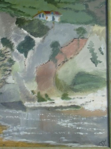 Peinture intitulée "Zumaïa en Côte Basq…" par Nathalie Torrents, Œuvre d'art originale