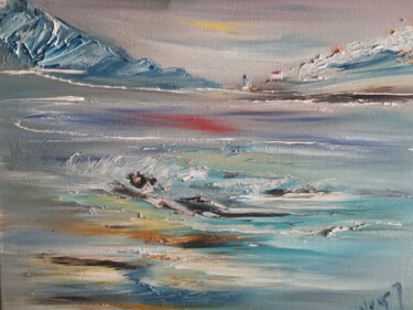Peinture intitulée "Mysterious lake" par Pascal Jung, Œuvre d'art originale, Huile