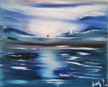 Peinture intitulée "Dreaming blue (nc 7)" par Pascal Jung, Œuvre d'art originale, Huile