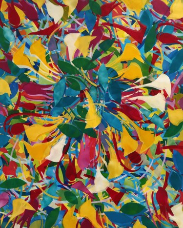 Painting titled "Tourbillon printani…" by Vera Ivanaj, Original Artwork, Acrylic
