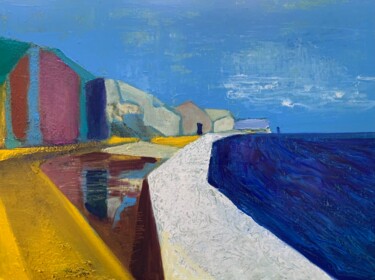 Peinture intitulée "La baie de Somme" par Raymond Actis-Datta, Œuvre d'art originale, Huile Monté sur Châssis en bois