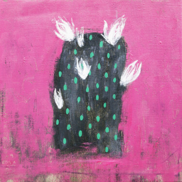 Painting titled "Flowering II [Magen…" by Glib Franko, Original Artwork, Oil Mounted on Wood Stretcher frame