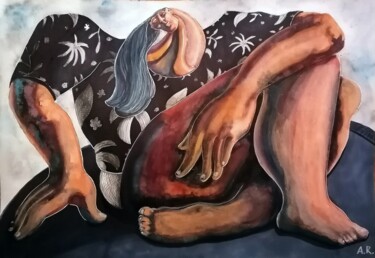 图画 标题为“Waiting” 由Anna Reshetnikova, 原创艺术品, 标记