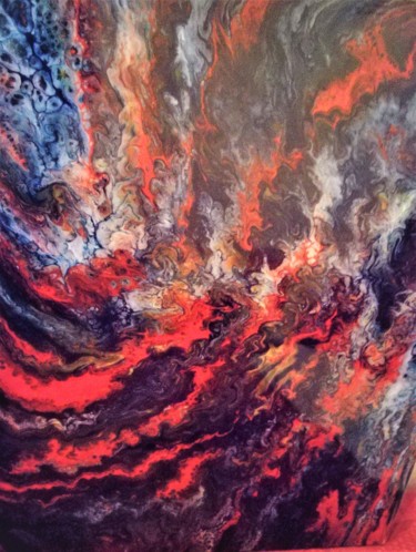 Peinture intitulée "Absctract Nº1" par Rogério Salgado, Œuvre d'art originale, Acrylique