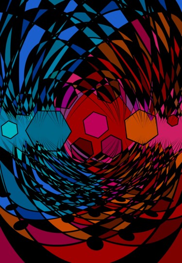 数字艺术 标题为“Conceptual Yin yang” 由Ana Teresa Dias Da Silva, 原创艺术品, 数字油画
