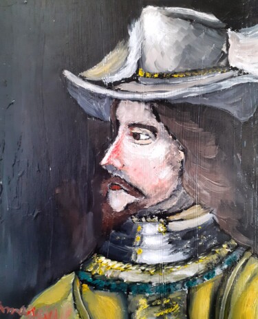 Painting titled "La Compagnie du Cap…" by Amazeigh Bouzékri, Original Artwork, Oil
