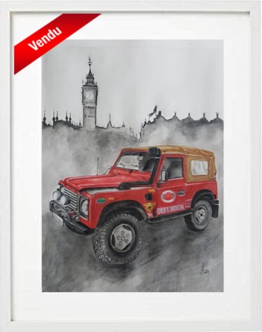 제목이 "Visite de Londres e…"인 그림 Gerard Dessertine로, 원작, 수채화