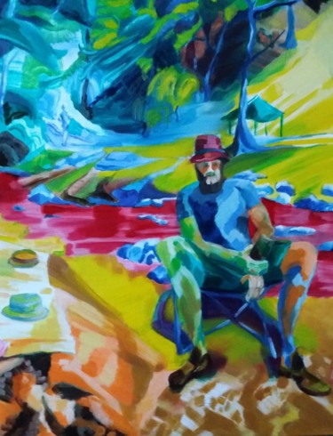 Peinture intitulée "Semois 3" par Marc Declercq, Œuvre d'art originale, Huile