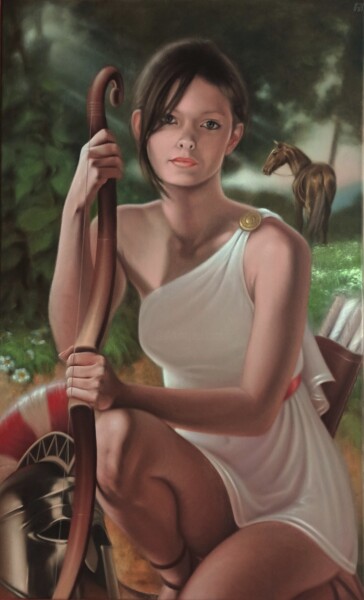 제목이 "Amazone (Mandy Löff…"인 미술작품 Marcel Heinze로, 원작, 기름