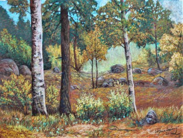 Drawing titled "Syksy.2.19PA" by Ari Reinikainen, Original Artwork, Pastel