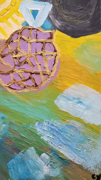 Peinture intitulée "Galactique" par Cathy Renard (CY), Œuvre d'art originale, Acrylique
