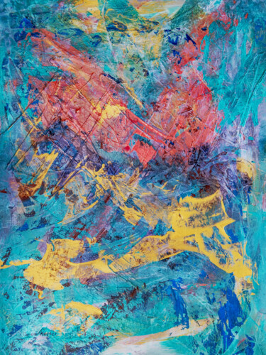 Pintura titulada "Sparkle in the Pool" por Caren Keyser, Obra de arte original, Acrílico