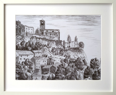 Dessin intitulée "Chilhac" par Christophe Carton, Œuvre d'art originale, Encre