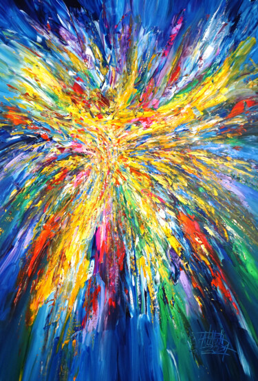 绘画 标题为“Summer Energy XL 1” 由Peter Nottrott, 原创艺术品, 丙烯