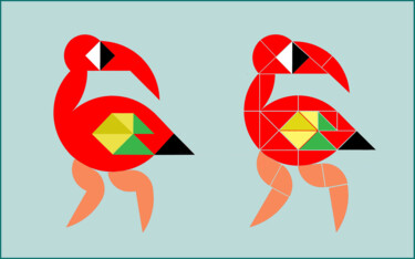 Design titled "Color Bird" by Gai Yu, Original Artwork, Luminaire