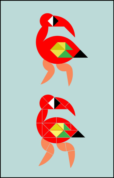 Design titled "Color Bird" by Gai Yu, Original Artwork, Luminaire