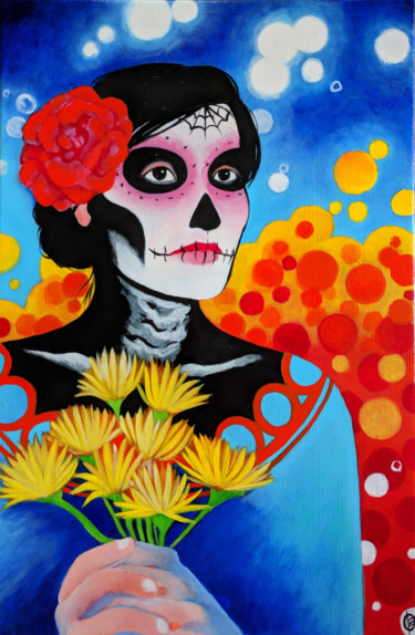Day of the Dead 绘画 标题为“Day of the Dead” 由Oberlin The Artist, 原创艺术品, 丙烯