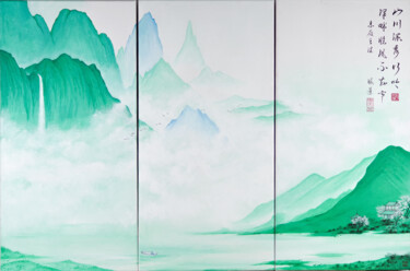 Landscapes Painting titled "Landscapes" by Yuxiang Liu, Original Artwork, Acrylic