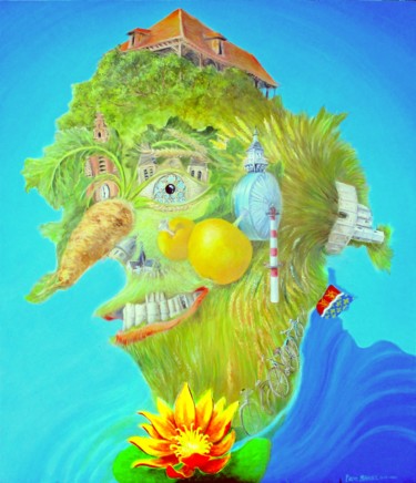 Bienvenue Vexin Normand, Visage positif de notre région Peinture intitulée "Bienvenue Vexin Nor…" par Applestrophe, Œuvre d'art originale, Acrylique