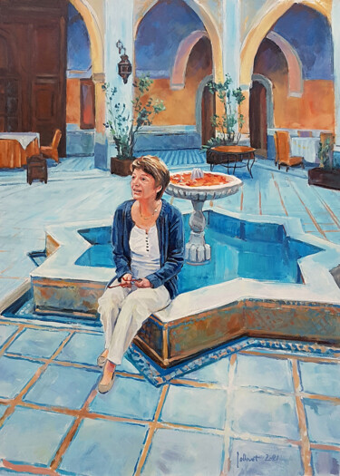 Peinture intitulée "Palais Didi, Meknes" par Philippe Jollivet, Œuvre d'art originale, Acrylique