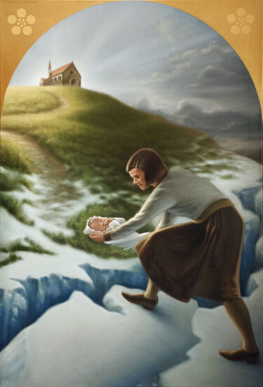 Sophie Scholl - Der Traum Peinture intitulée "Sophie Scholl - Der…" par Marcel Heinze, Œuvre d'art originale, Huile