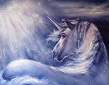 绘画 标题为“Unicorn fantasy org…” 由Eleonora Taranova, 原创艺术品, 油