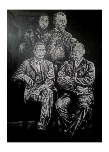 Painting titled "In the shadows of t…" by Patrick Dodoo, Original Artwork, Acrylic