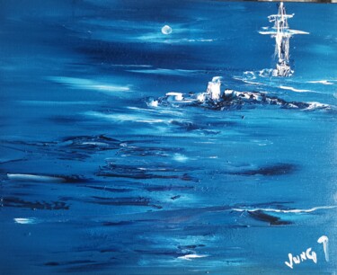 Peinture intitulée "Dream in the night…" par Pascal Jung, Œuvre d'art originale, Huile