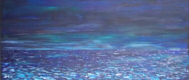 Schilderij getiteld "Océan Bleu #1 (FdL)" door Harry, Origineel Kunstwerk, Acryl