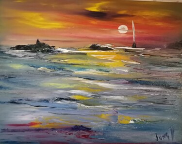 Peinture intitulée "Îles sanguinaires (…" par Pascal Jung, Œuvre d'art originale, Huile