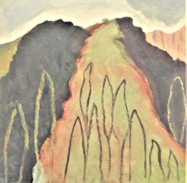 「les collines de la…」というタイトルの絵画 Giulia Archerによって, オリジナルのアートワーク, オイル