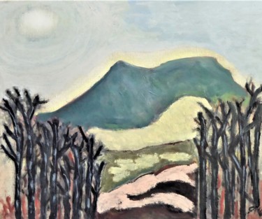 les collines de la Drôme 5 l'allée vers la lumière Peinture intitulée "les collines de la…" par Giulia Archer, Œuvre d'art originale, Huile
