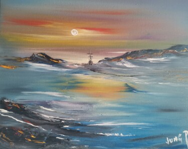 Peinture intitulée "Les Îles" par Pascal Jung, Œuvre d'art originale, Huile