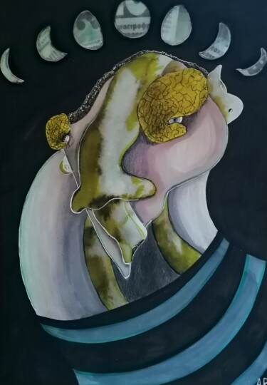图画 标题为“Karl's phases” 由Anna Reshetnikova, 原创艺术品, 标记