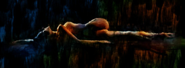 Malerei mit dem Titel "on the floor (nude…" von Soontou Baarn, Original-Kunstwerk, Digitale Malerei
