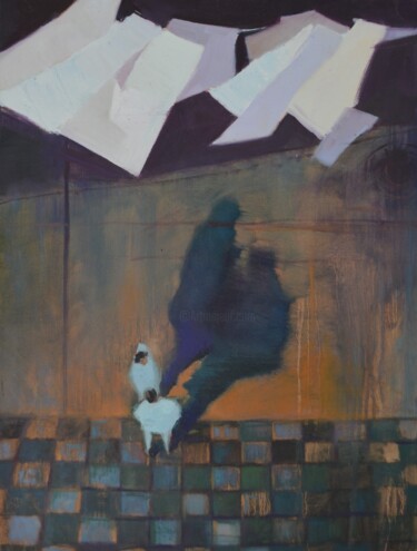 绘画 标题为“Emotional n.5” 由Weixuan Zhang, 原创艺术品, 油