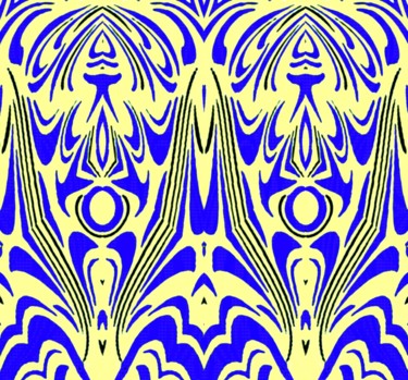 Digital Arts titled "The blue portal" by Peter Jalesh, Original Artwork, Digital Painting