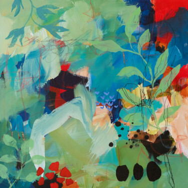 绘画 标题为“Botanica 1” 由Chantal Proulx, 原创艺术品, 丙烯 安装在木质担架架上