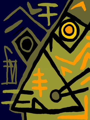 数字艺术 标题为“l'oeil du tigre” 由Franck Vidal, 原创艺术品, 数字油画