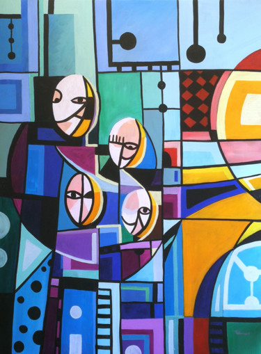Painting titled "One day One life" by Federico Oscar Federico Gonzalez C, Original Artwork, Oil Mounted on Wood Stretcher fr…