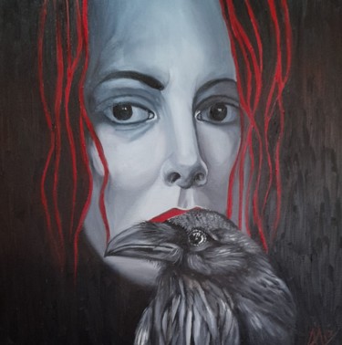 Peinture intitulée "Dark story" par Alix, Œuvre d'art originale, Huile