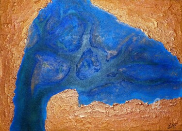 Peinture intitulée ""Ici"" par Guillaume Bodin (Gui²), Œuvre d'art originale, Acrylique Monté sur Châssis en bois