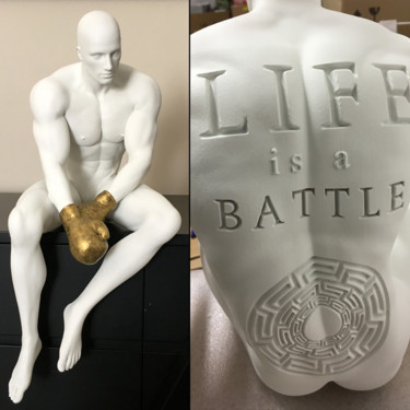 雕塑 标题为“LIFE IS A BATTLE  1…” 由Andrea Giorgi, 原创艺术品, 树脂