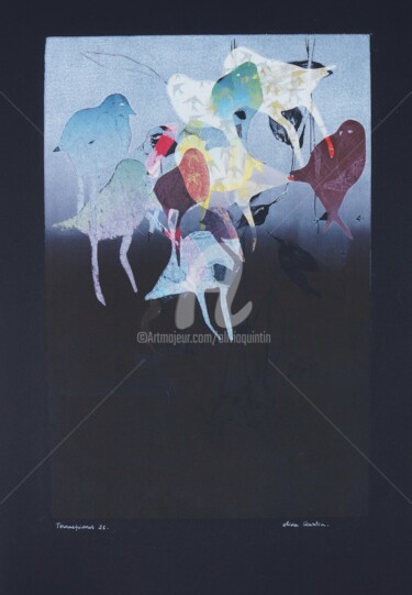 印花与版画 标题为“Tournepierres 26” 由Olivia Quintin, 原创艺术品, 雕刻