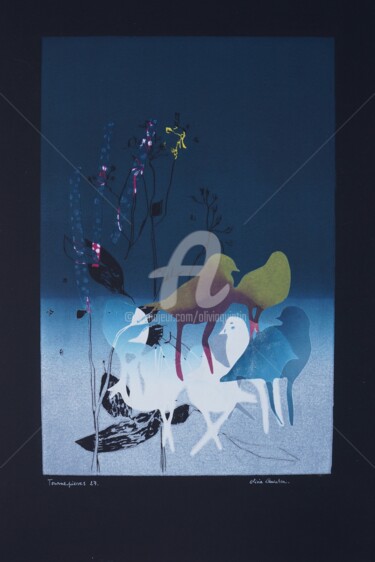 印花与版画 标题为“Tournepierres 27” 由Olivia Quintin, 原创艺术品, 雕刻