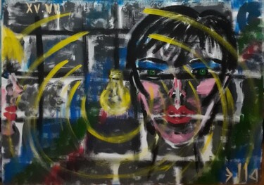 Peinture intitulée "Prison" par Ella Manhattan, Œuvre d'art originale, Acrylique Monté sur Châssis en bois