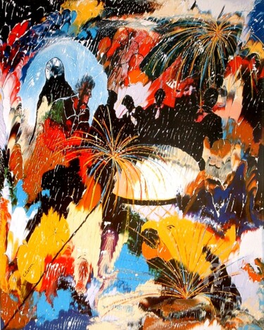 Pittura intitolato "Cirque de Shangaï -…" da Charles Carson, Opera d'arte originale, Acrilico